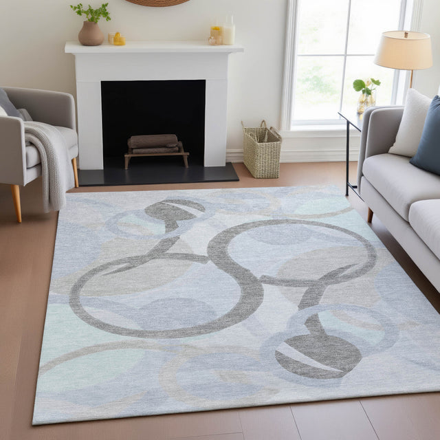 Addison Chantille ACN2168 Geometric Machine Made Transitional Taupe Rug