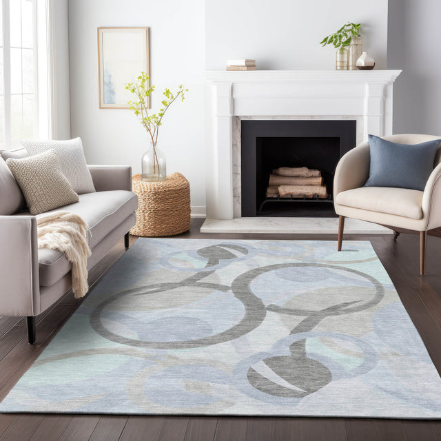 Addison Chantille ACN2168 Geometric Machine Made Transitional Taupe Rug