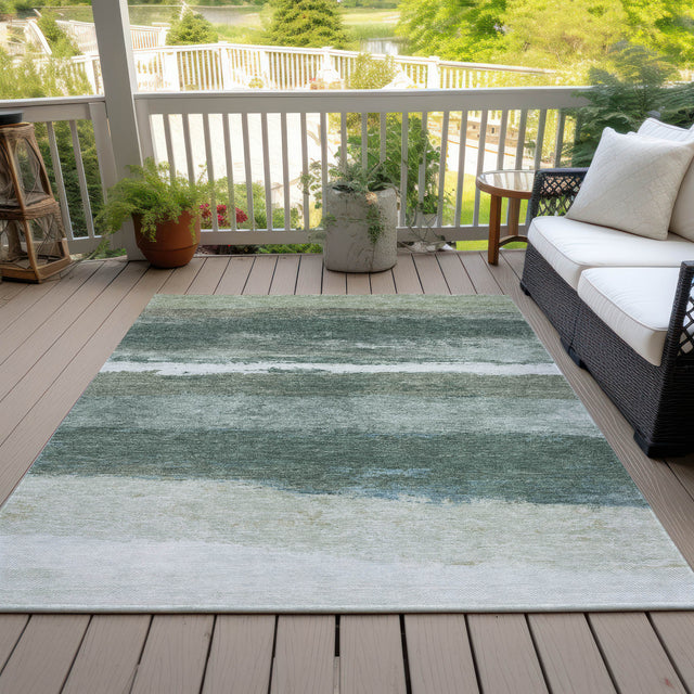 Addison Chantille ACN2169 Stripes Machine Made Transitional Aloe Rug