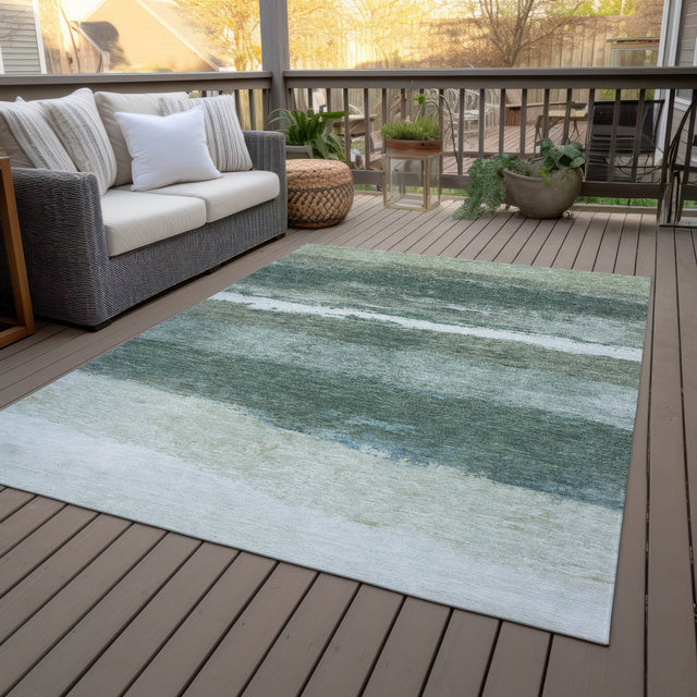 Addison Chantille ACN2169 Stripes Machine Made Transitional Aloe Rug