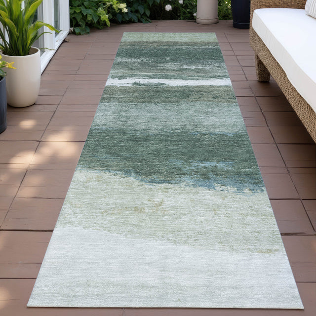 Addison Chantille ACN2169 Stripes Machine Made Transitional Aloe Rug