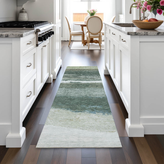 Addison Chantille ACN2169 Stripes Machine Made Transitional Aloe Rug