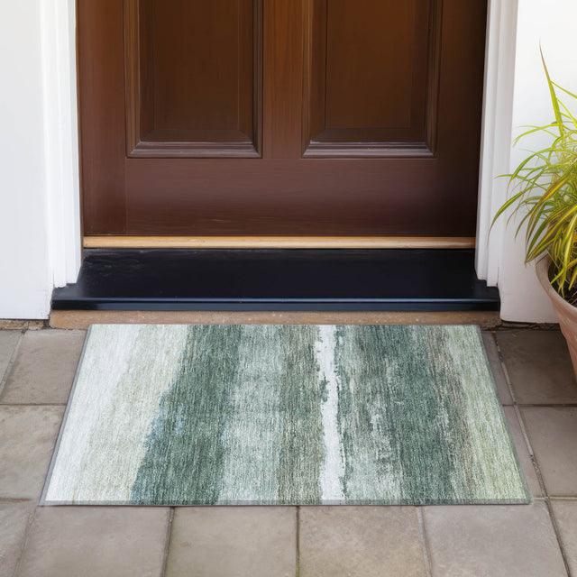 Addison Chantille ACN2169 Stripes Machine Made Transitional Aloe Rug