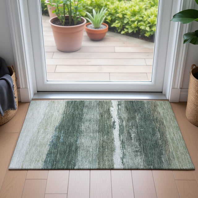 Addison Chantille ACN2169 Stripes Machine Made Transitional Aloe Rug