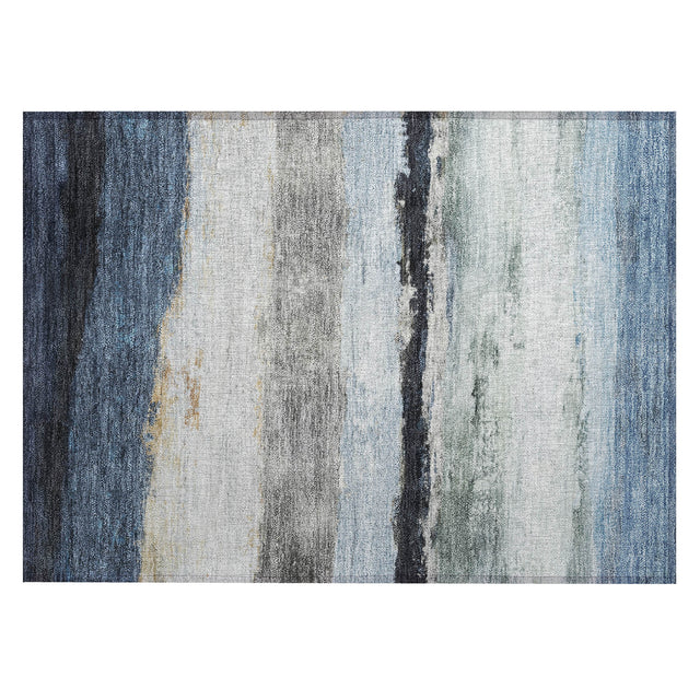 Addison Chantille ACN2169 Stripes Machine Made Transitional Blue Rug