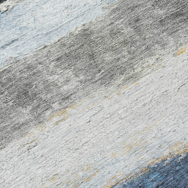 Addison Chantille ACN2169 Stripes Machine Made Transitional Blue Rug