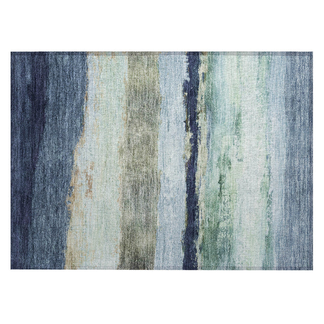 Addison Chantille ACN2169 Stripes Machine Made Transitional Denim Rug