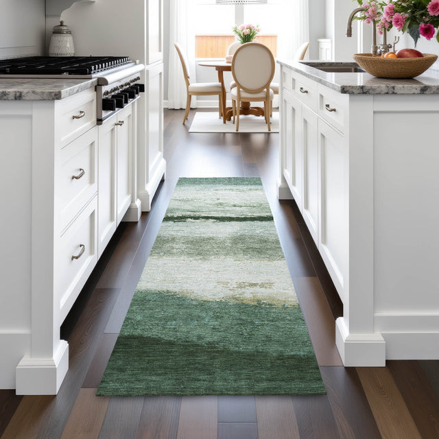 Addison Chantille ACN2169 Stripes Machine Made Transitional Fern Rug