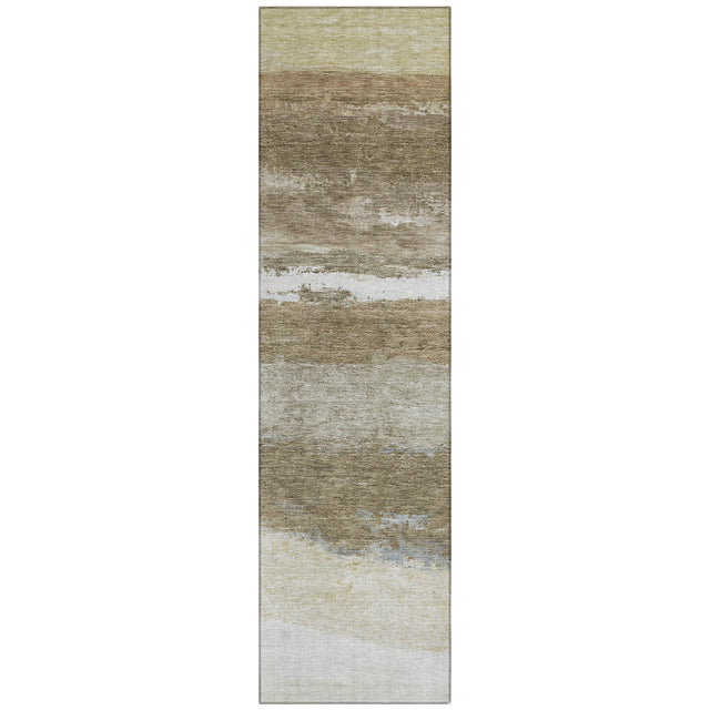 Addison Chantille ACN2169 Stripes Machine Made Transitional Khaki Rug