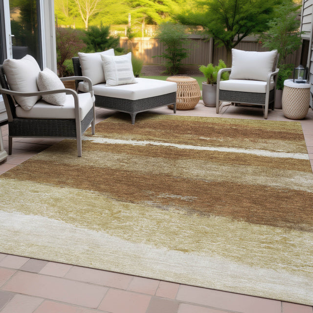 Addison Chantille ACN2169 Stripes Machine Made Transitional Paprika Rug