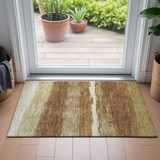 Addison Chantille ACN2169 Stripes Machine Made Transitional Paprika Rug