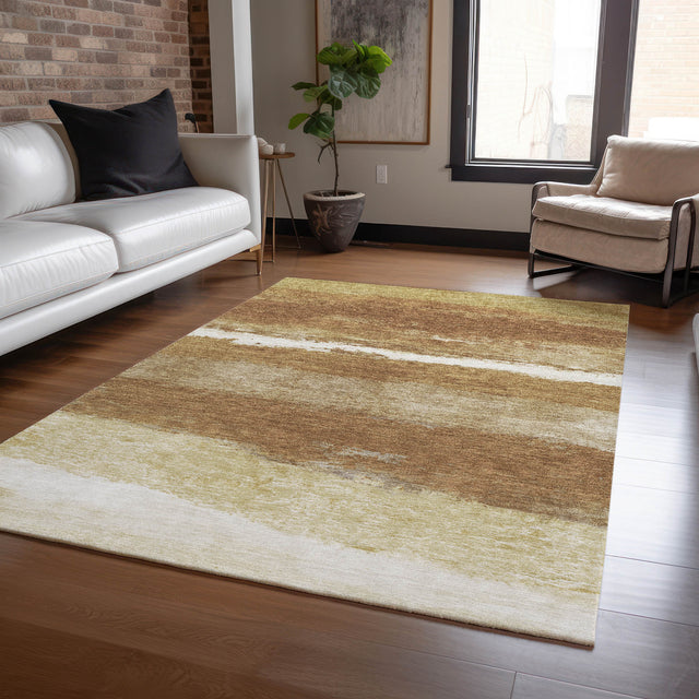 Addison Chantille ACN2169 Stripes Machine Made Transitional Paprika Rug