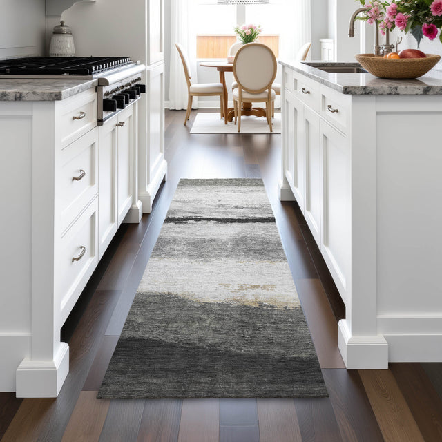 Addison Chantille ACN2169 Stripes Machine Made Transitional Pewter Rug