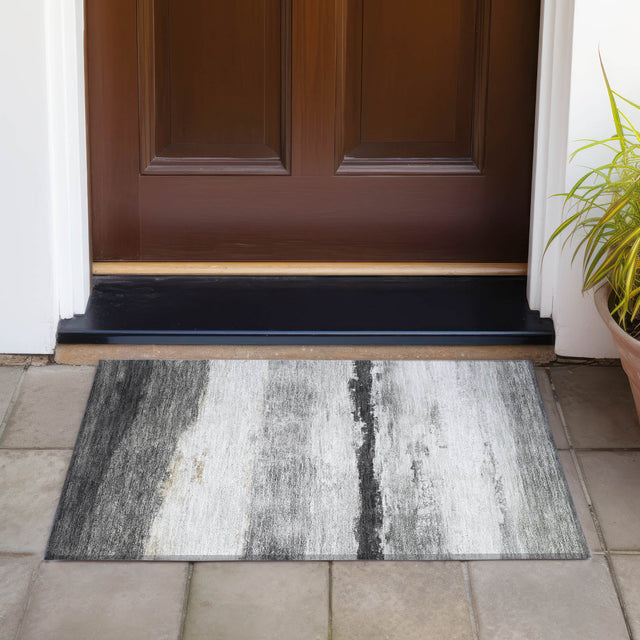 Addison Chantille ACN2169 Stripes Machine Made Transitional Pewter Rug