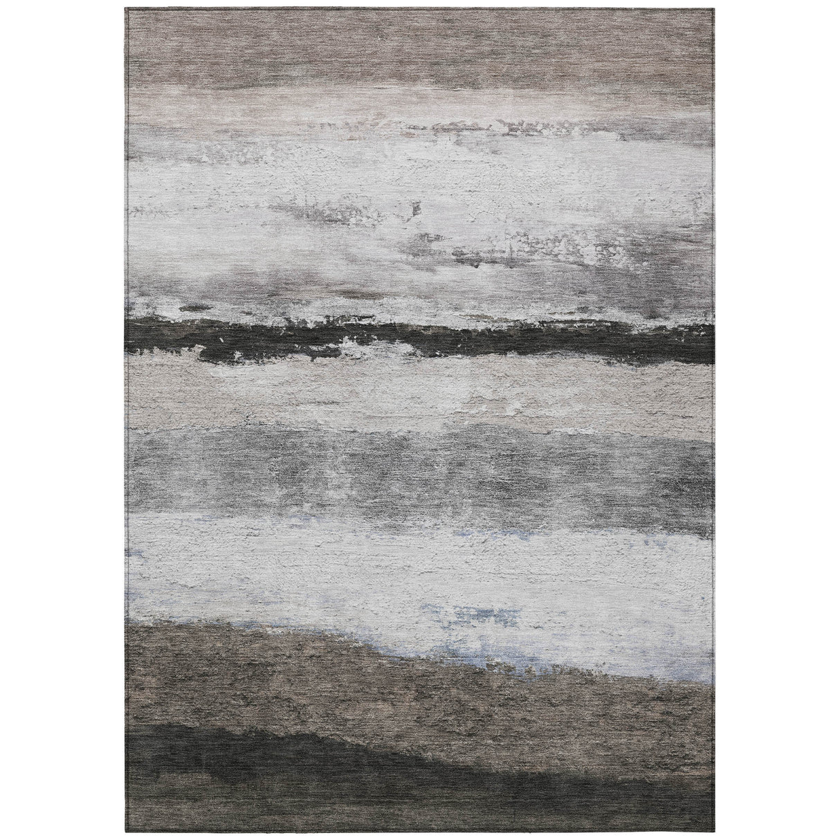 Addison Chantille ACN2169 Stripes Machine Made Transitional Taupe Rug