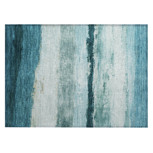 Addison Chantille ACN2169 Stripes Machine Made Transitional Teal Rug
