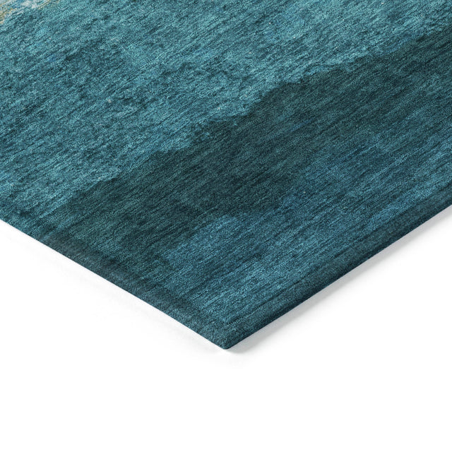 Addison Chantille ACN2169 Stripes Machine Made Transitional Teal Rug