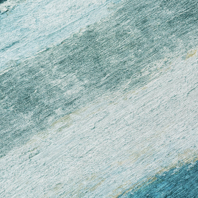 Addison Chantille ACN2169 Stripes Machine Made Transitional Teal Rug