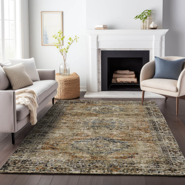 Addison Chantille ACN2170 Global Machine Made Traditional Copper Rug