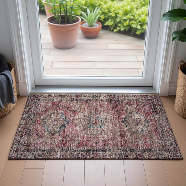 Addison Chantille ACN2170 Global Machine Made Traditional Pink Rug