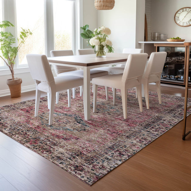 Addison Chantille ACN2170 Global Machine Made Traditional Pink Rug