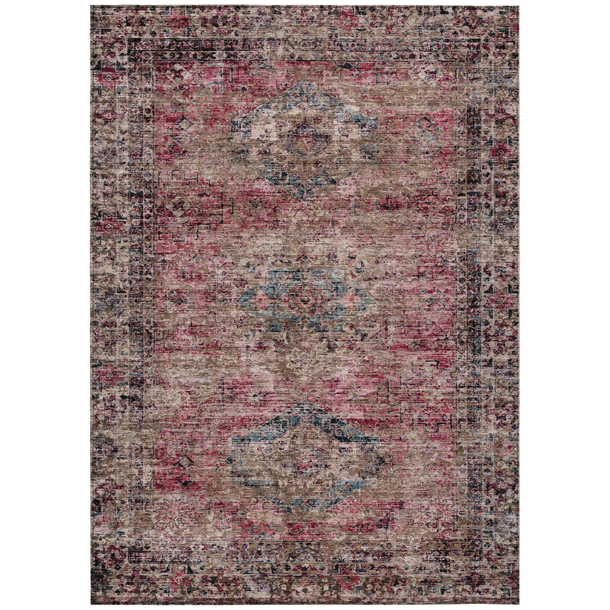 Addison Chantille ACN2170 Global Machine Made Traditional Pink Rug