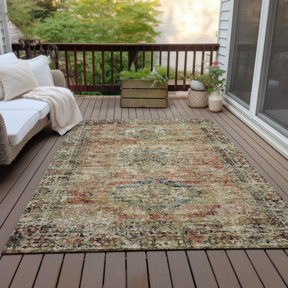 Addison Chantille ACN2170 Global Machine Made Traditional Terracotta Rug