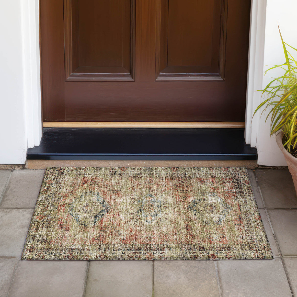 Addison Chantille ACN2170 Global Machine Made Traditional Terracotta Rug