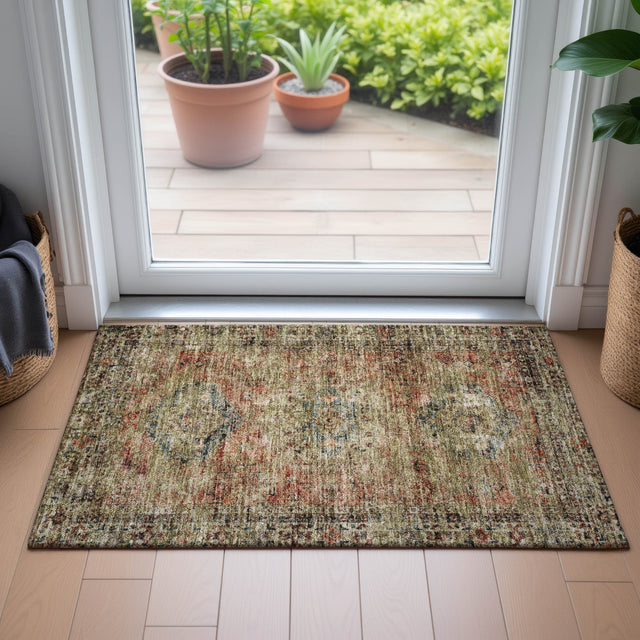 Addison Chantille ACN2170 Global Machine Made Traditional Terracotta Rug