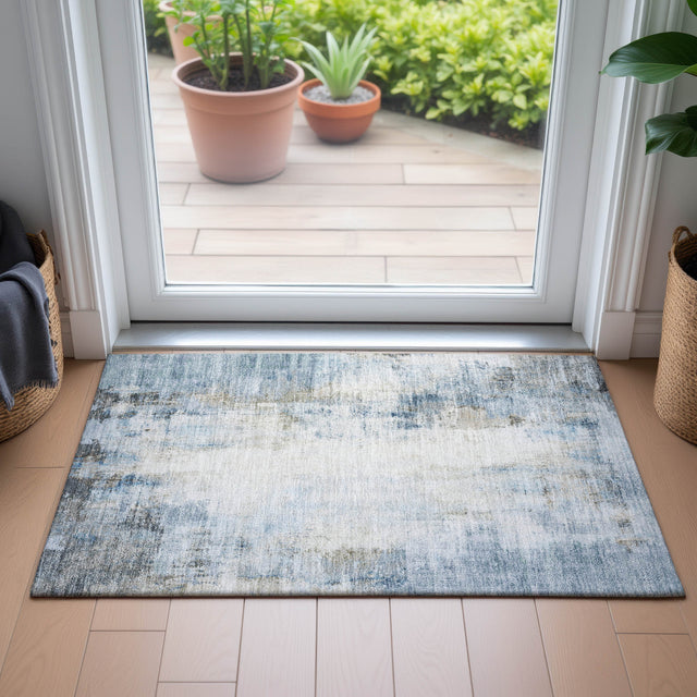 Addison Chantille ACN2171 Modern Machine Made Transitional Blue Rug