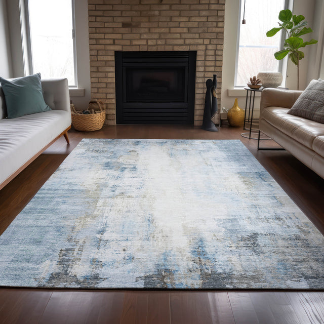 Addison Chantille ACN2171 Modern Machine Made Transitional Blue Rug