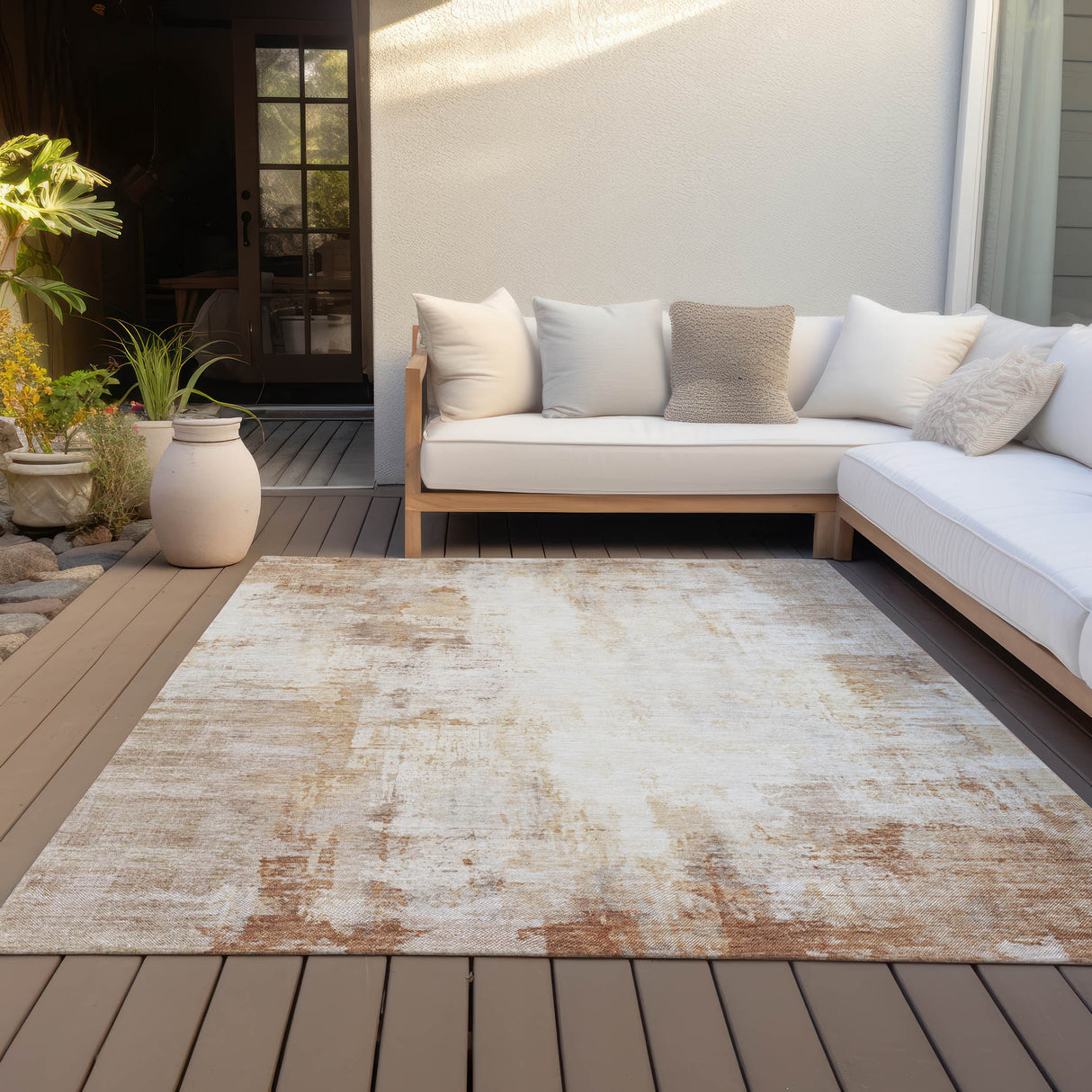 Addison Chantille ACN2171 Modern Machine Made Transitional Copper Rug