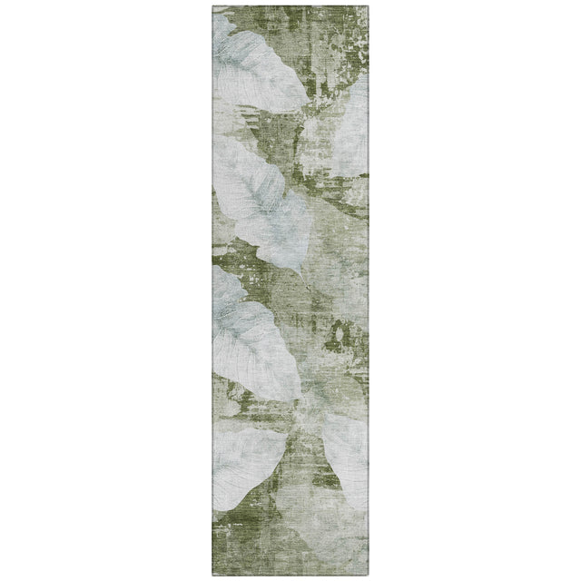 Addison Chantille ACN2172 Floral Machine Made Transitional Aloe Rug