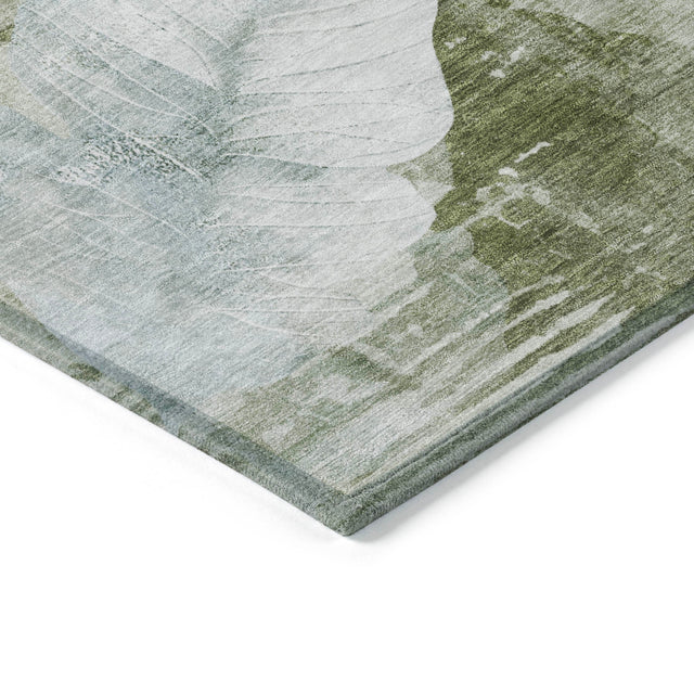 Addison Chantille ACN2172 Floral Machine Made Transitional Aloe Rug