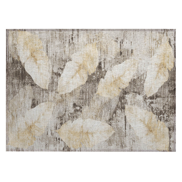 Addison Chantille ACN2172 Floral Machine Made Transitional Brown Rug