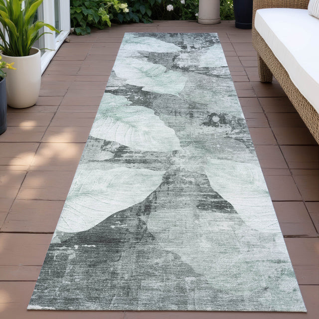 Addison Chantille ACN2172 Floral Machine Made Transitional Teal Rug