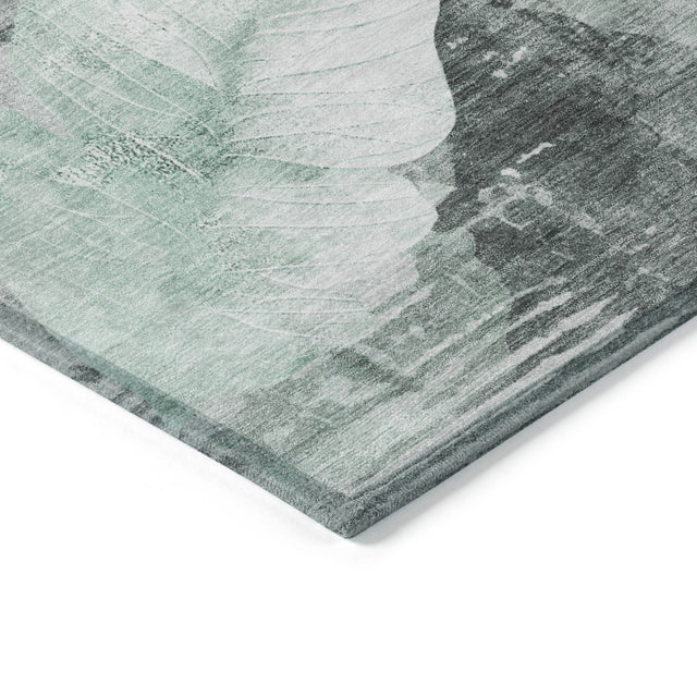 Addison Chantille ACN2172 Floral Machine Made Transitional Teal Rug