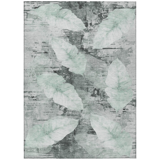 Addison Chantille ACN2172 Floral Machine Made Transitional Teal Rug