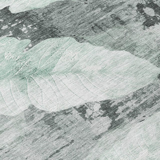 Addison Chantille ACN2172 Floral Machine Made Transitional Teal Rug