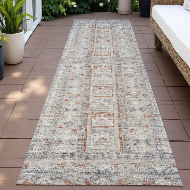 Addison Chantille ACN2173 Stripes Machine Made Transitional Beige Rug
