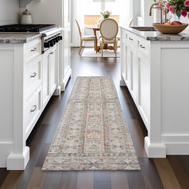 Addison Chantille ACN2173 Stripes Machine Made Transitional Beige Rug