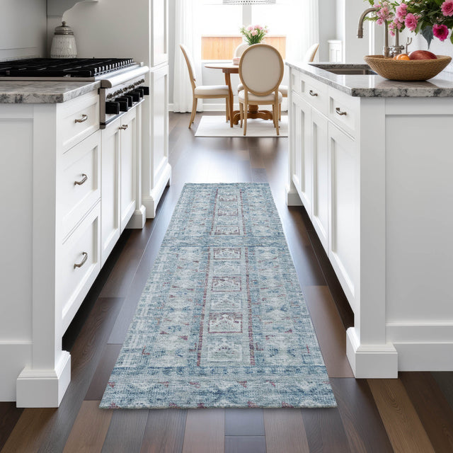 Addison Chantille ACN2173 Stripes Machine Made Transitional Blue Rug