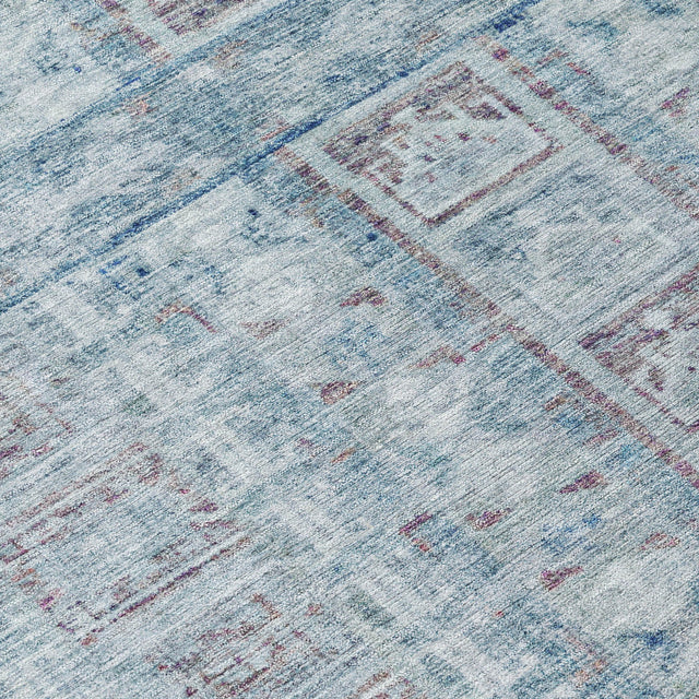 Addison Chantille ACN2173 Stripes Machine Made Transitional Blue Rug