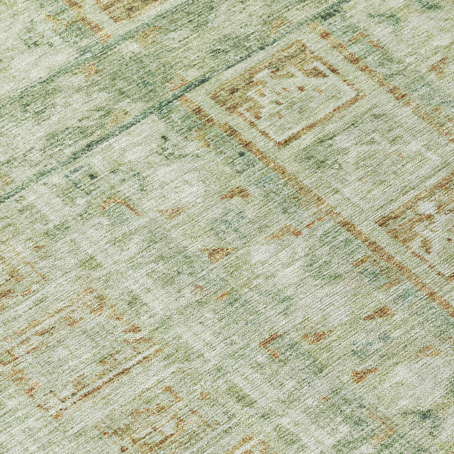 Addison Chantille ACN2173 Stripes Machine Made Transitional Green Rug