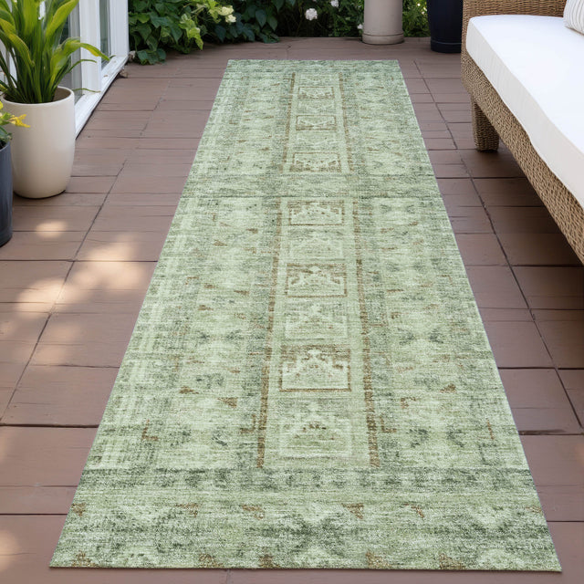 Addison Chantille ACN2173 Stripes Machine Made Transitional Sage Rug
