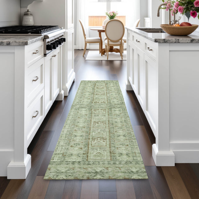 Addison Chantille ACN2173 Stripes Machine Made Transitional Sage Rug