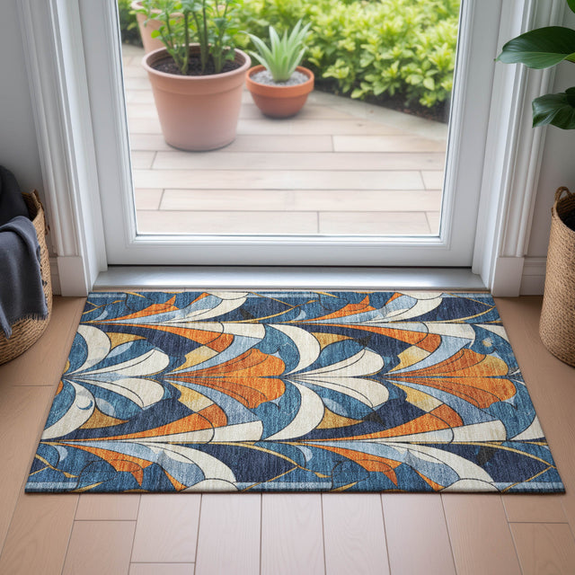 Addison Chantille ACN2174 Modern Machine Made Transitional Blue Rug