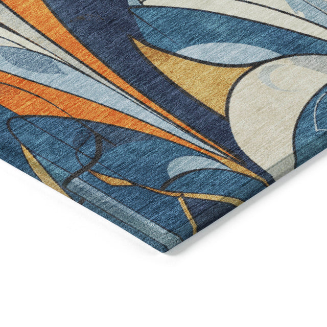 Addison Chantille ACN2174 Modern Machine Made Transitional Blue Rug