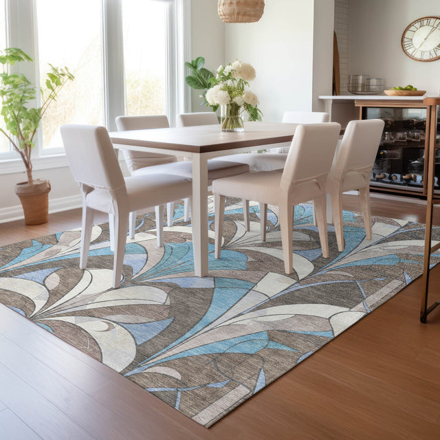 Addison Chantille ACN2174 Modern Machine Made Transitional Brown Rug