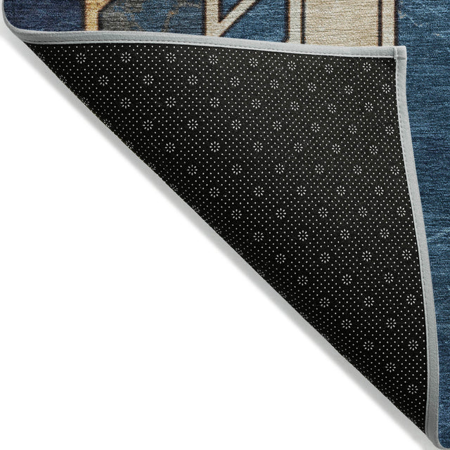 Addison Chantille ACN2176 Geometric Machine Made Transitional Blue Rug